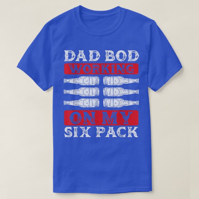 Arbeta med min Pappa Bod Funny Fars dag Beer Lov T Shirt (Design framsida)
