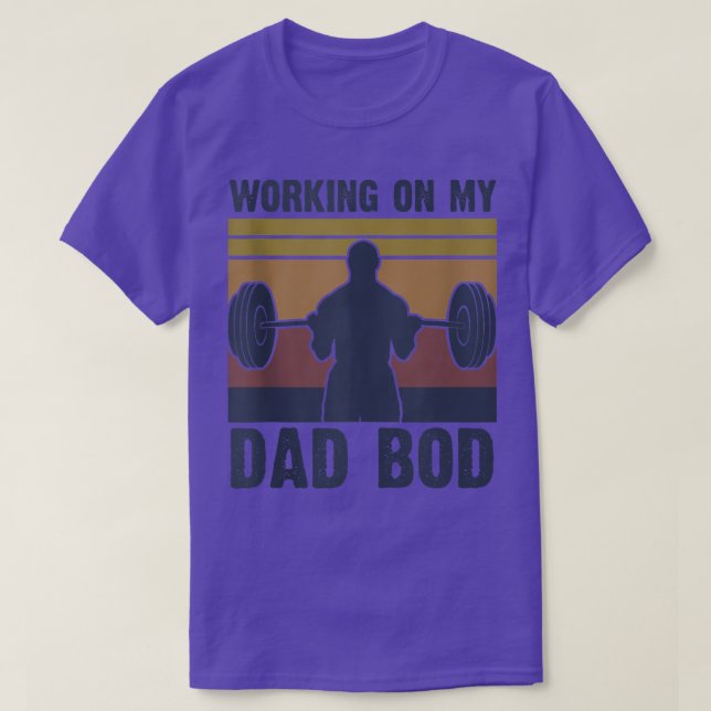 Arbeta med min Pappa BodFunny GymFör Manar Pappa T Shirt (Design framsida)
