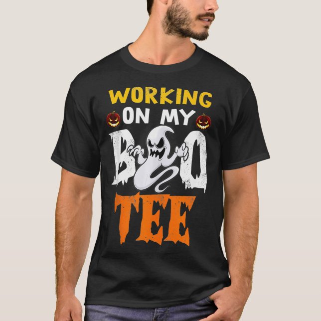 Arbeta med mitt Boo Tee Funny Halloween Workout Bo (Framsida)