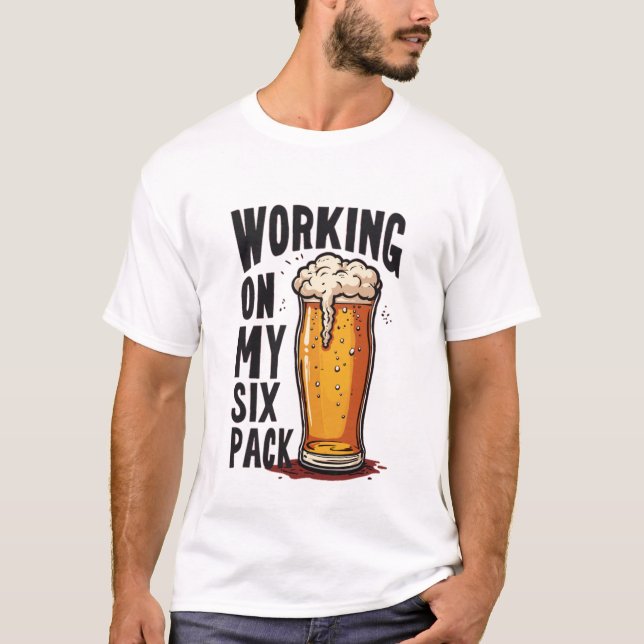 Arbeta med mitt sexpaket - T-shirt Design (Framsida)
