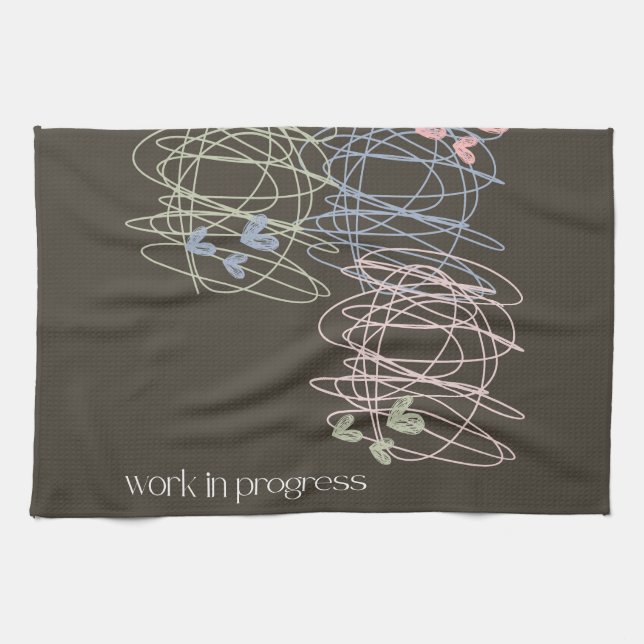 Arbeta med pågående skriptutformning kökshandduk (Horisontell)