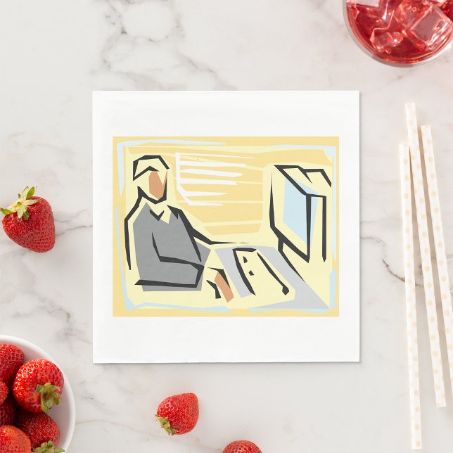 Arbeta med Pappra datorservetter Pappersservett (Skapare uppladdad)