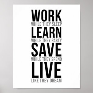 Arbeta medan de sover poster
