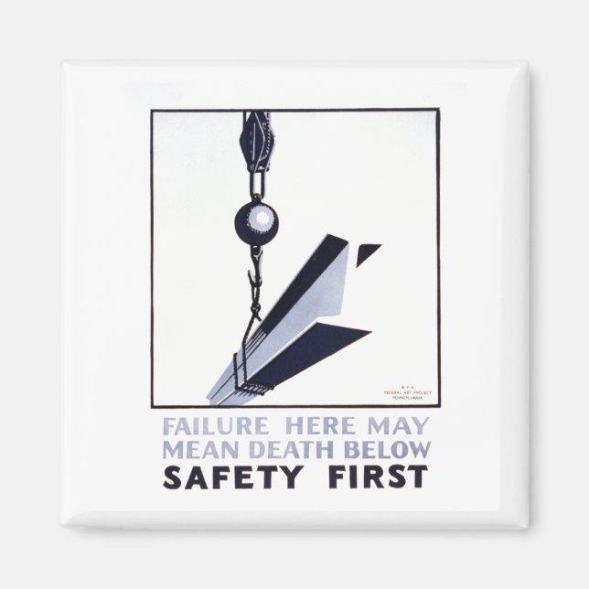 Arbeta omsorgsfullt magnet (Framsidan)