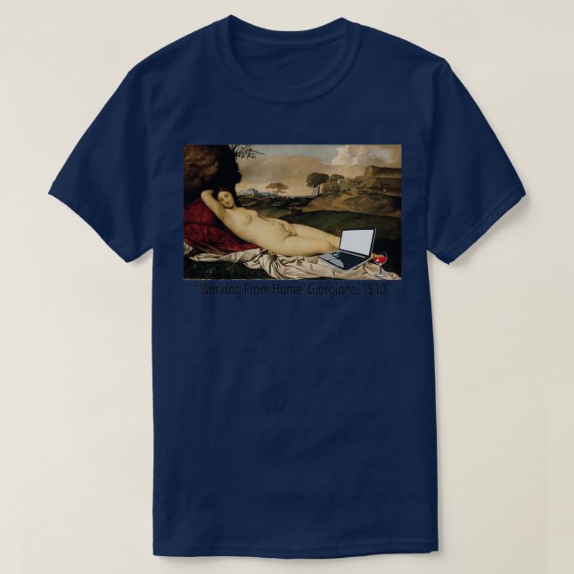 Arbeta på hemmet Giorgione Sleeping Venus T Shirt (Design framsida)