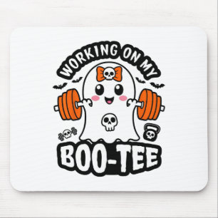 Arbeta på min Boo Tee Halloween Dead Hiss Ghost Gy Musmatta