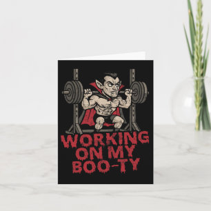 Arbeta på min Boo-ty Funny Halloween-Vampig Kort