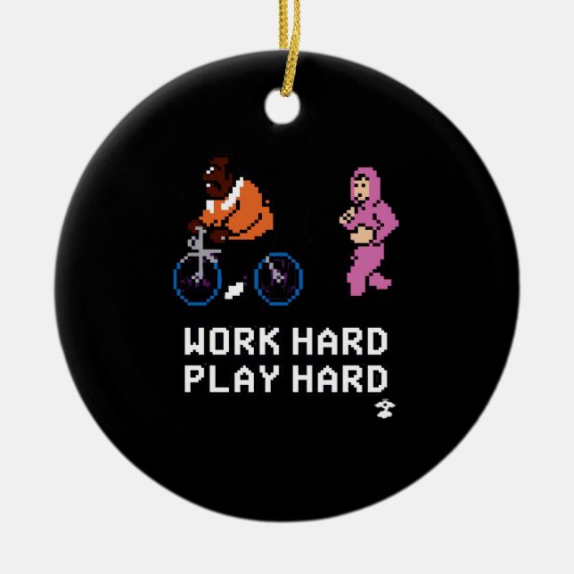 Arbeta så hårt - Cloud Nine Classic Julgransprydnad Keramik (Framsidan)