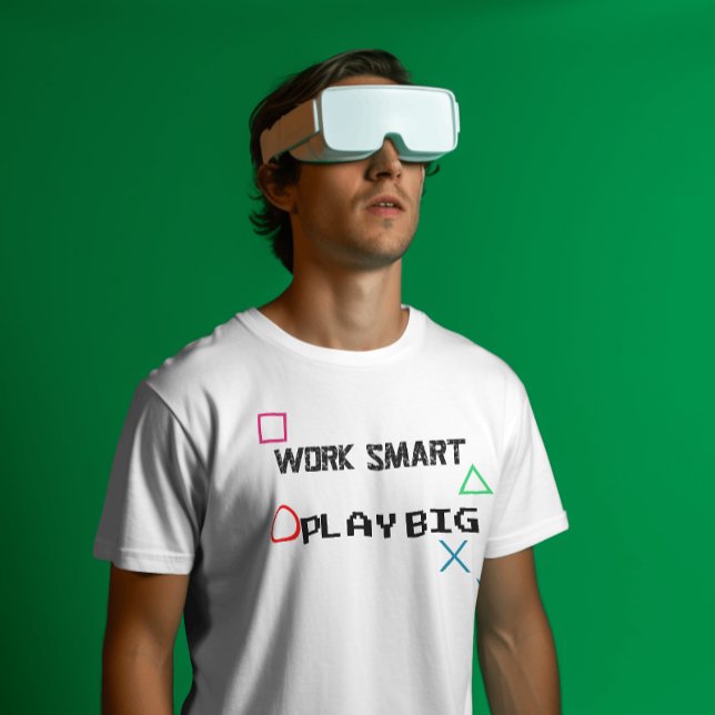 Arbeta smart och spela upp ett stort spelfilmcitat t shirt (Skapare uppladdad)