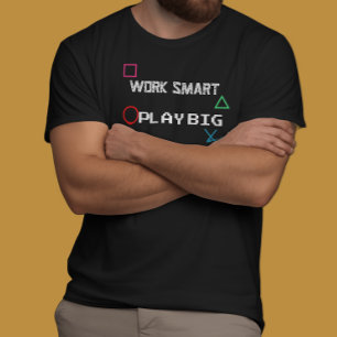 Arbeta smart och spela upp ett stort spelfilmcitat t shirt