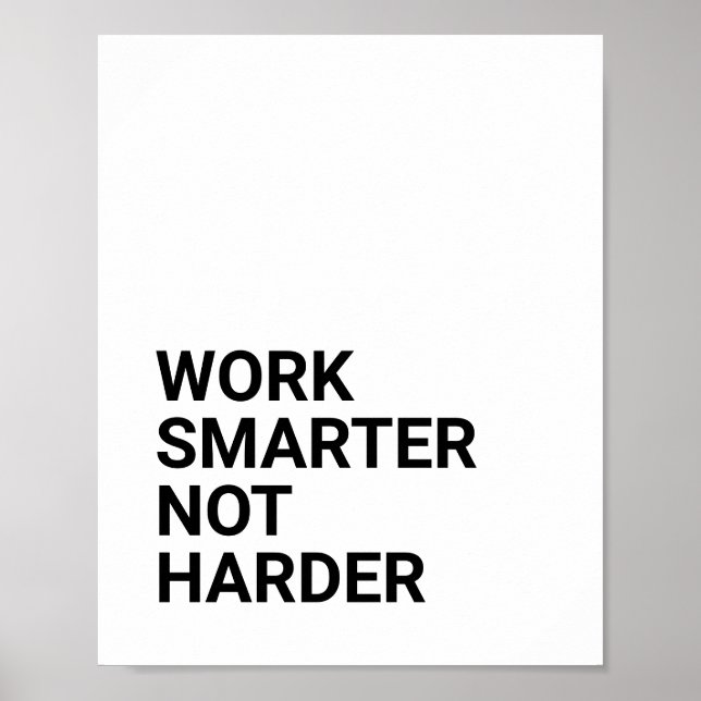 ARBETA SMARTER NOT HARDER POSTER (Framsidan)