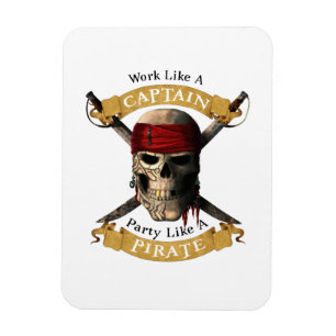 Arbeta som en kapten Party som en Pirat Skull Joll Magnet