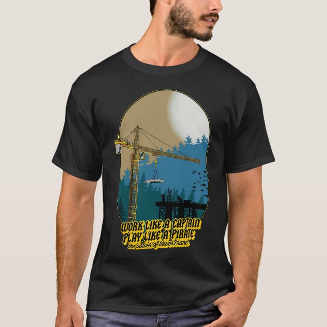 Arbeta som en kapten t shirt (Framsida)