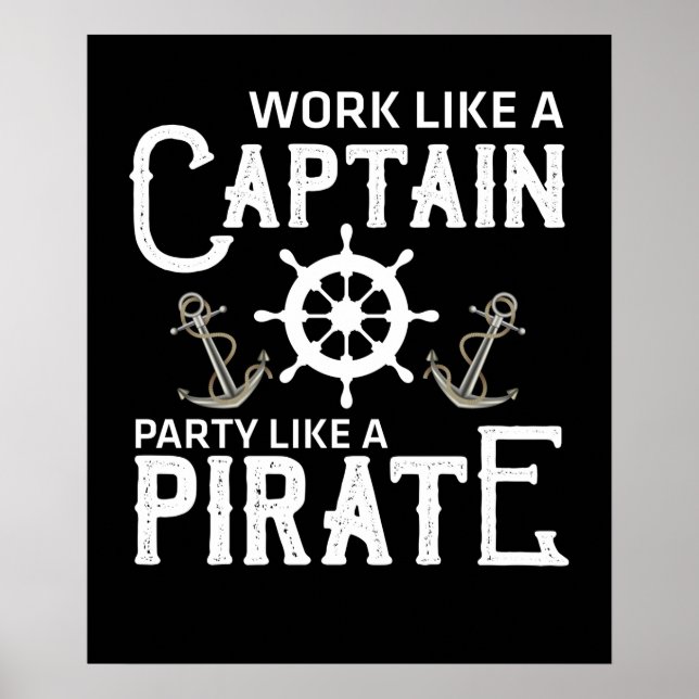 Arbeta som kapten Party som Pirat Poster (Framsidan)