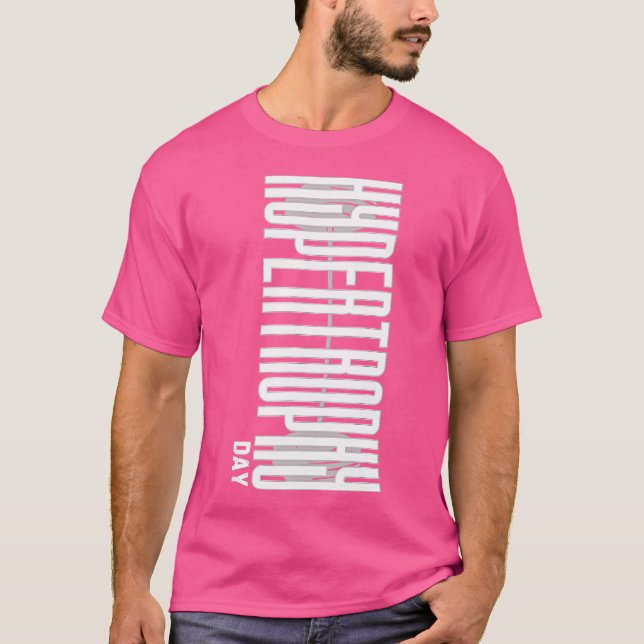 Arbeta ut hypertrofi Gym Workout Body Byggnad T Shirt (Framsida)