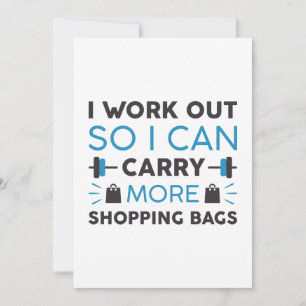 Arbeta ut Shopping bag Tack Kort