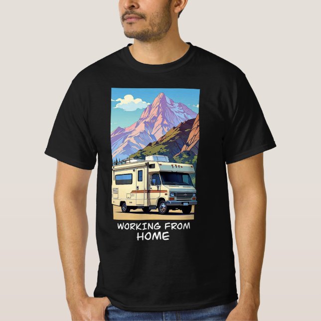 Arbeta utomhus RV äventyr T Shirt (Framsida)