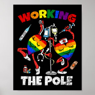 Arbeta vid polen Lgbt-q Gay pride Rainbow Nu Poster