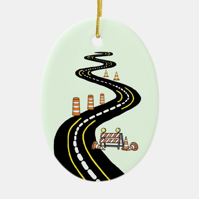 Arbeta Zont Awareness jul Ornamet Julgransprydnad Keramik (Framsidan)