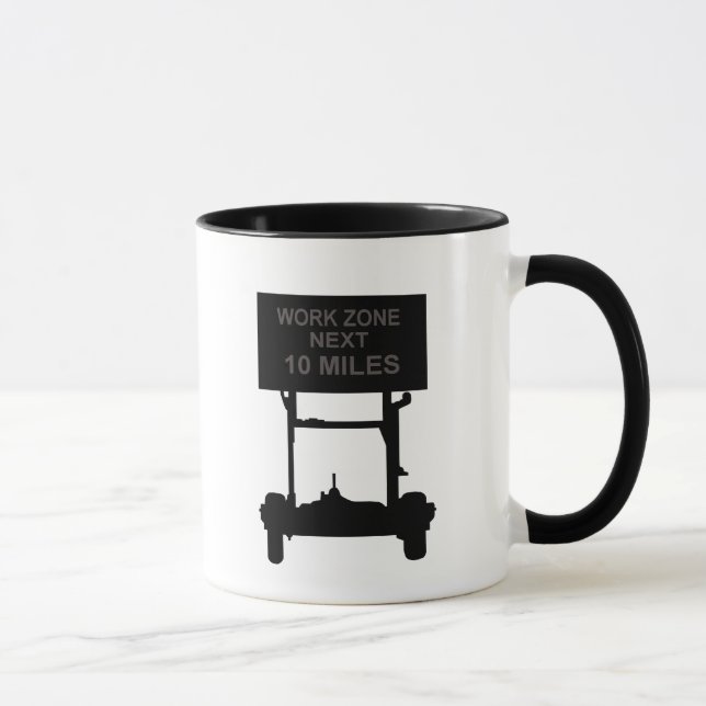 Arbeta Zont nästa 10 miles Mugg (Höger)