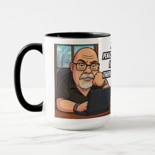 Arbetande författare 15OZ Mugg Designad av Phil El