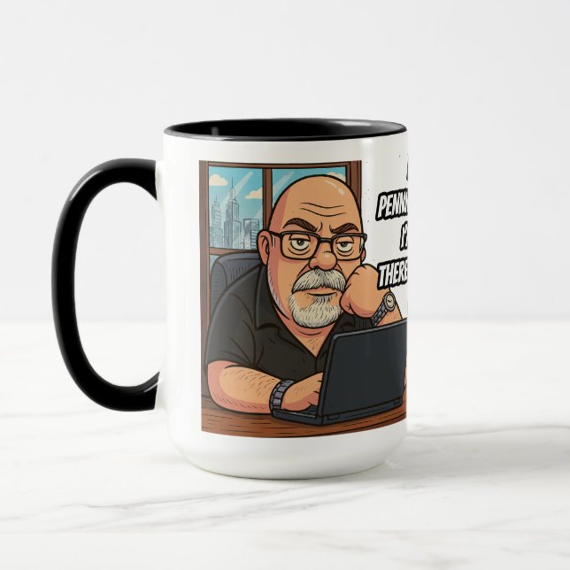 Arbetande författare 15OZ Mugg Designad av Phil El (Vänster)