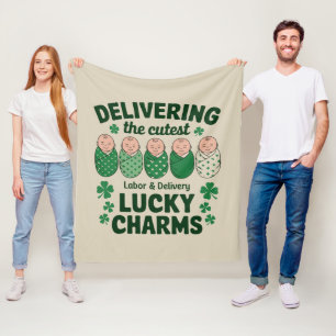 Arbetande & Förlossning Lucky Charm Sjuksköterska Fleecefilt