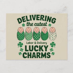 Arbetande & Förlossning Lucky Charm Sjuksköterska Vykort