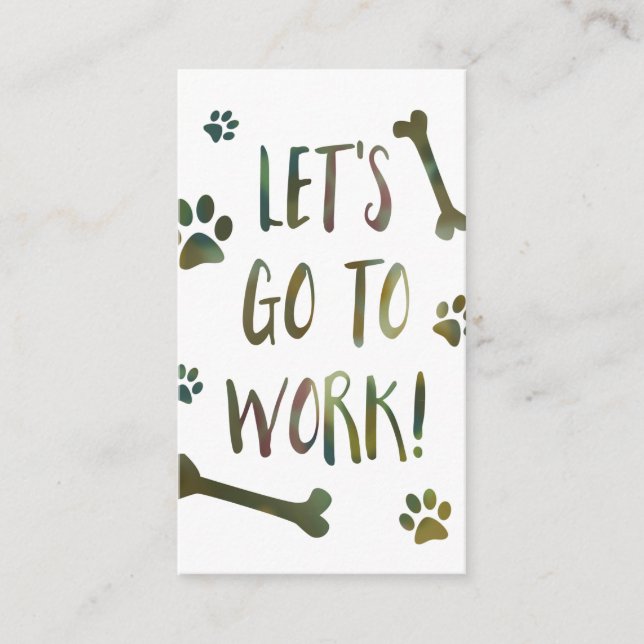 arbetande hundar visitkort (Framsida)