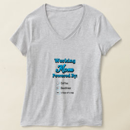 Arbetande Mamma Driven Av:Kaffe Deadline En tuppla T Shirt