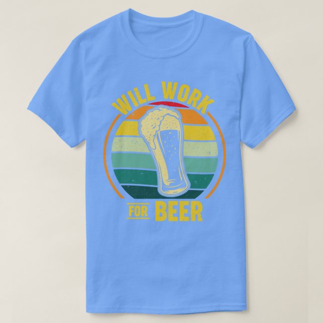 Arbetar för öl t shirt (Design framsida)