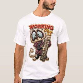 Arbetar på det Rolig Tvättbjörn Tangentbord Broder T Shirt