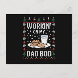 Arbetar På Min Pappa Kropps Pappa Jul Fula Jul Helg Vykort
