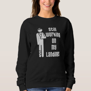 Arbetar på mina landningar brutet ben armvagga eft t shirt