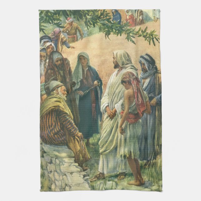 Arbetar på sabbaten, Vintage Religion Kökshandduk (Vertikal)