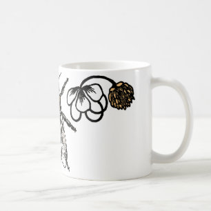 arbetarbi med klöver kaffemugg