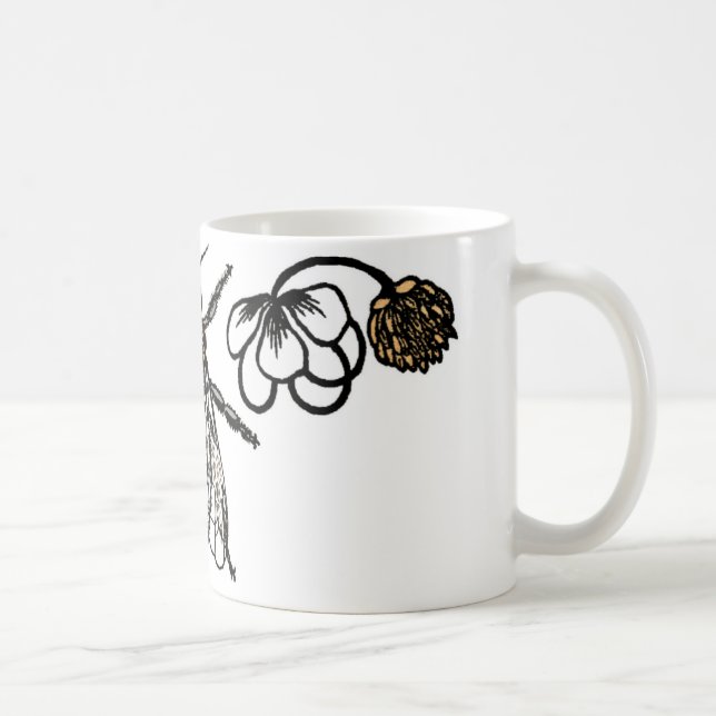 arbetarbi med klöver kaffemugg (Höger)