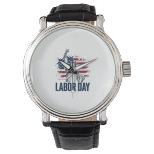 Arbetardagen Frihetsgudinnan Patriotisk Arbetsdesi Armbandsur