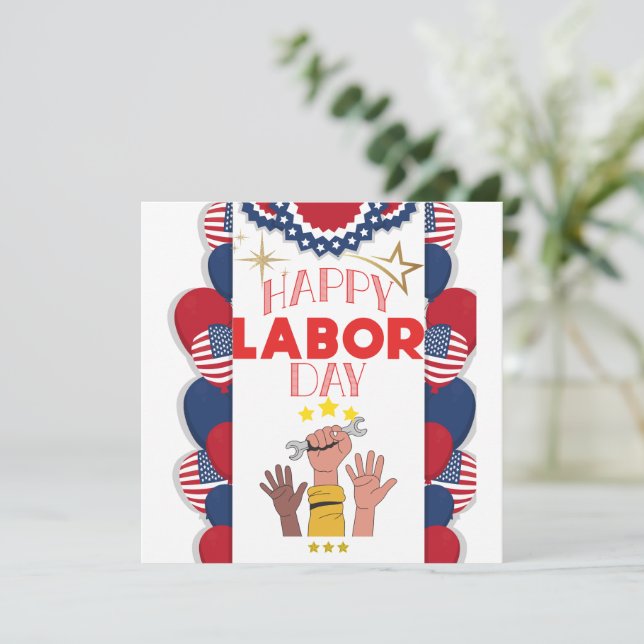 Arbetardagen Inbjudningar (Stående Fram)
