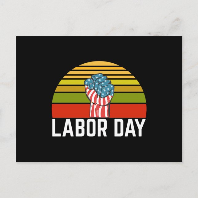 Arbetardagen Retro Vintage Vykort (Framsida)