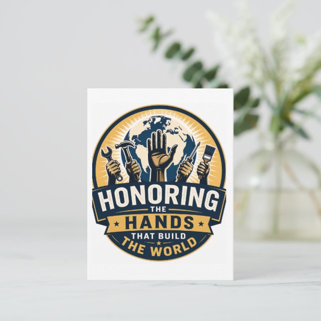 Arbetardagen Vykort (Stående Fram)