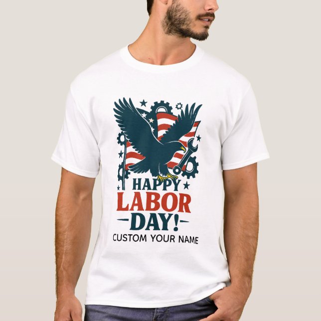 Arbetardagens patriotiska stolthet t shirt (Framsida)
