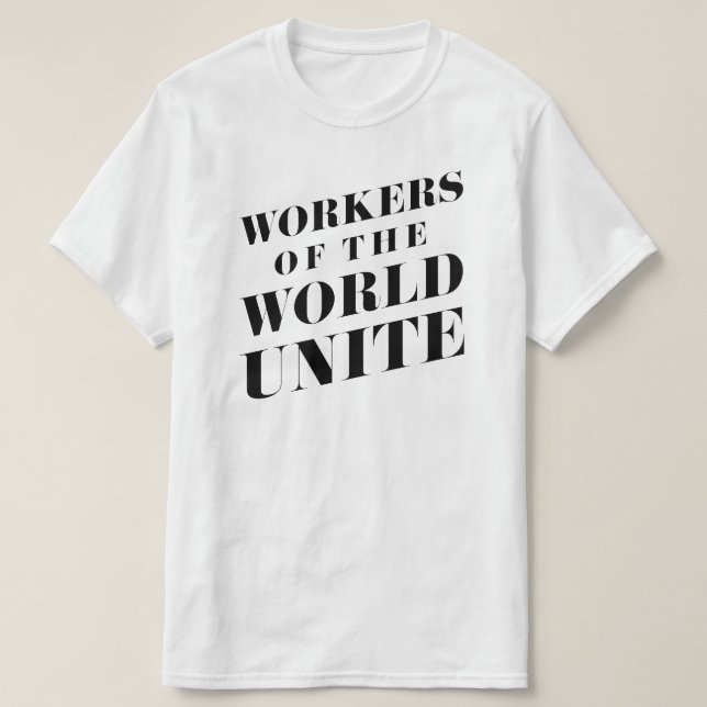 Arbetare av världen förenar tee (Design framsida)