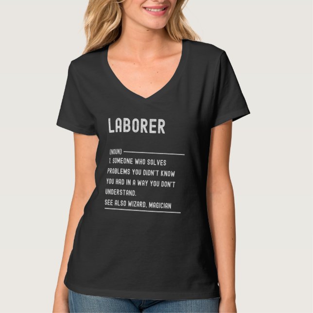 Arbetare Definition  Jobbtitel T Shirt (Framsida)