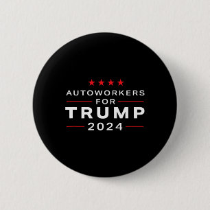 Arbetare för Trump 2024 - Trump Union Design Knapp