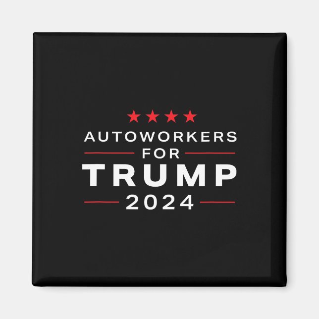 Arbetare för Trump 2024 - Trump Union Design Magnet (Framsidan)