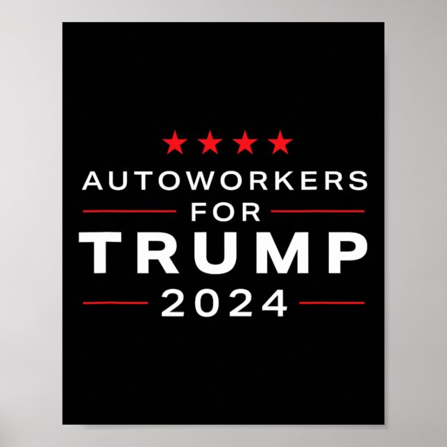 Arbetare för Trump 2024 - Trump Union Design Poster (Framsidan)