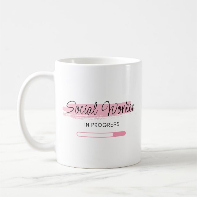 Arbetare i personlig Social pågår Kaffemugg (Vänster)