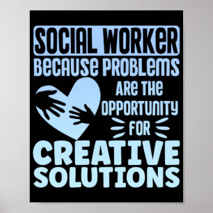 Arbetare i Social Social på grund av problem Poster