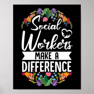 Arbetare i Social SocialGör en skillnad Poster